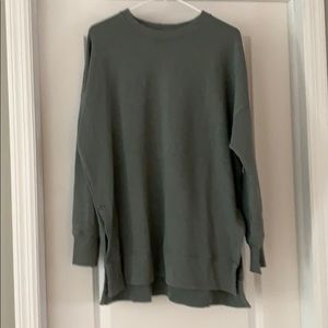 Olive Longer Fitting Sweatshirt